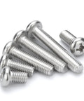 1/4-20 X 1 Inch Pan Head Machine Screws Pack Of 25 With Phillips Drive, 304 Stainless Steel 18-8 Bright Finish Fully Threaded