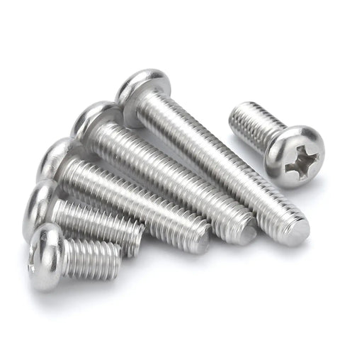 1/4-20 X 1 Inch Pan Head Machine Screws Pack Of 25 With Phillips Drive, 304 Stainless Steel 18-8 Bright Finish Fully Threaded