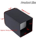 Rock Solid Carbon Steel Furniture Lifters That Dial In Your Level Game Perfect For Any Couch Or Table Pack Of Four Straight Line Black Square Pads With Soft Felt Liners dimensions showing height and width measurements.