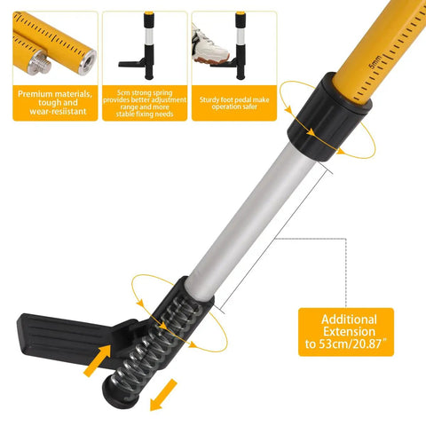 Pro Grade Telescoping Laser Level Pole With Tripod And Mount, 12 Foot Reach for Rotary And Line Lasers, adjustable extension feature