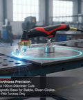 Pro Grade Circle Cutter For Plasma Cutter Guide Wheel Jig With Adjustable Rolling Guide On P80 Plasma Torch Making Circular Cuts