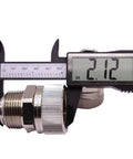 1-inch NPT fuel swivel connector measured with caliper