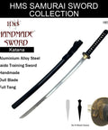 Katana Iaito Training Sword With Unsharpened Aluminum Alloy Blade, 28.3-Inch Fullered Bo-Hi For Safe Iaido Practice, shown with saya.