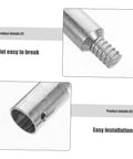 No Drill Curtain Rod Connectors Kit For Poles And Push Broom Handle Tips Aluminum Alloy Threaded Tips Pole Extension End Caps, close-up