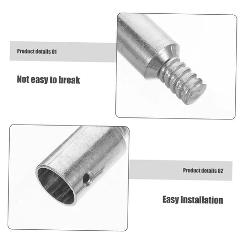 No Drill Curtain Rod Connectors Kit For Poles And Push Broom Handle Tips Aluminum Alloy Threaded Tips Pole Extension End Caps, close-up