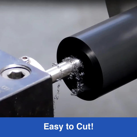 USA Made Tough As Nails Acetal Copolymer Dowel Rod 1.25 Inch Diameter 12 Inch Length Opaque Black during CNC machining process