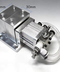 Pneumatic Milling Vise Heavy Duty Bench Clamp For Milling And Drilling Machines, Lightweight Aluminum Alloy Build, 3mm Stroke For Fast Precise Workpiece Positioning, Stable Clamping Force For Reliable Workholding. 60mm x 30mm aluminum vise with air hose