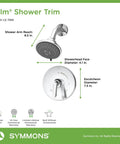 Elm 5 Spray Single Handle Shower Trim In Polished Chrome With 1.5 GPM Valve Not Included Brass Construction Built To Last