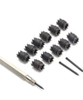 Spot Weld Cutter Set 13 Piece Double Sided 3/8 Inch Kit for electric drill with cutters and additional drill bits displayed