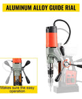 Heavy Duty 1200W Magnetic Drill Press For Steel Structure, showing aluminum alloy guide rail and knobs for operation.