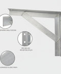 Beefy Heavy Duty Angled Shelf Bracket for Wood to Wood and Wood to Wall Framing, galvanized iron angle bracket, corrosion resistant