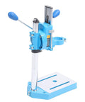 Jiawu High Capacity Electric Drill Stand Rotatable Bench Press with cast iron base and adjustable steel rod for easy setup.