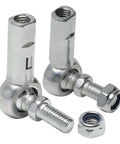 Set Of Four M8 X 1.25 Rod End Bearings With 8mm Bore Left And Right Hand Thread Ball Joint Tie Rod Ends For ATV Quad Go Kart Drift Trike Golf Cart 4 Wheeler Mini Bike Beefed Up Heavy Duty Steering Linkage, zinc-coated steel