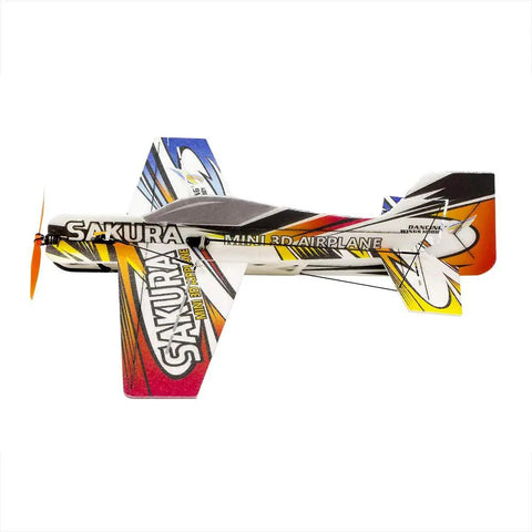 Sakura 3D EPP Plane Aerobatic RC Aircraft Kit With Motor ESC Servo And Battery 420mm, side view showing design and colors.
