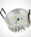 Recessed Lighting Housing Trim Kits Commercial Recessed Led Downlights Pattern Energy Saving Embedded Spotlights Hotel Aisle Household Lighting Ceiling Panel Silver 5w_Cool White, silver LED downlight fixture close-up.