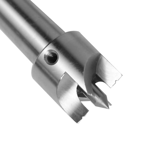 Wood Lathe MT2 Centers Set With Live Center Five Eighths Inch Diameter And Four Pronged Drive Center One Inch Diameter Includes Black Storage Box Ball Bearing Live Center Delivers Smooth Concentric Turning Fits Wood Lathes For Your Shop showing close-up of drive center