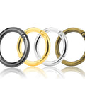 12 Pack 1 Inch Spring O Ring Clip Keychain Carabiner Set In Four Colors Round Snap Hook Buckle For Purses Shoulder Bags