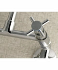 Concord 8-Inch Adjustable Center Wall Mount Kitchen Faucet Polished Chrome With A Solid Brass Build No-Fuss Drip-Free Ceramic Disc Cartridge