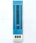 High Efficiency AC DC Din Rail Power Supply 15 Watts 5 Volts 3 Amps ultra compact blue transformer with terminal blocks.