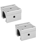 Beefy 8 Pack Aluminum Slide Block Set For 20mm SBR20 Linear Guide Rail Bearings and Slide Blocks close-up view