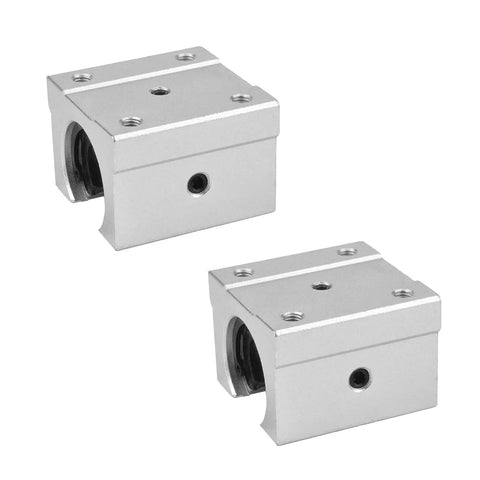 Beefy 8 Pack Aluminum Slide Block Set For 20mm SBR20 Linear Guide Rail Bearings and Slide Blocks close-up view