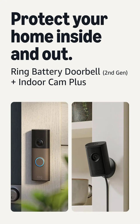 Top Shelf Battery Powered Doorbell Bundle Featuring Crisp 2K HD Footage And Rock Solid Wireless Indoor Security Cam For Peaceful Home Watching And Hella Quick Setup.