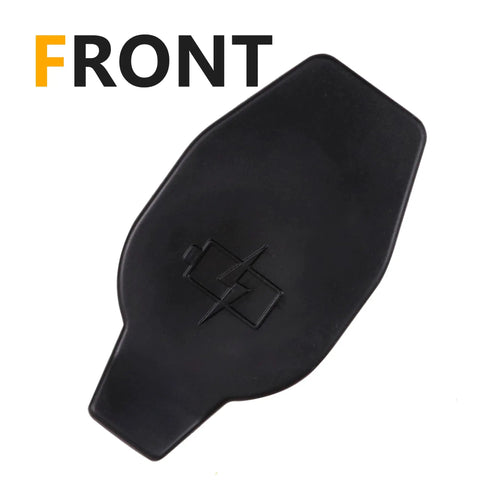 Heavy Duty Charging Port Dust Plug For Rivian R1t And R1s 2022 2023 2024 2025 top view of black rubber dust cap