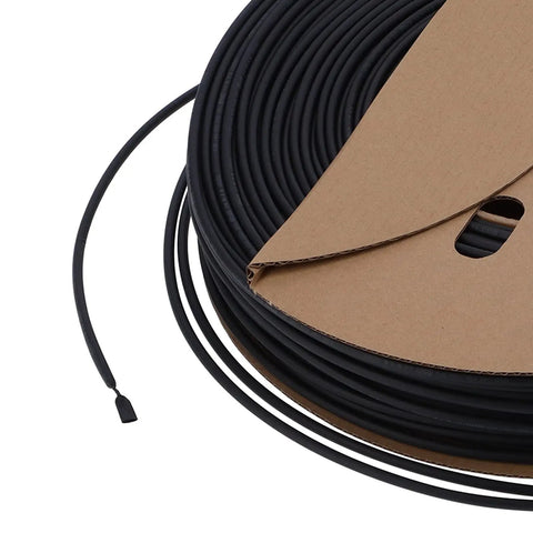 Hot Shrink Sleeve Kit For Home Electronics Wiring Protects Wires From Exposure With High Strength Flame Retardant Polyolefin Tubing That Stays Tough, black roll on spool
