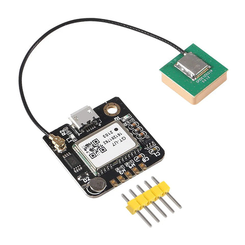 Two Pack GPS Module GT-U7 Compatible With NEO-6M And STM32 Microcontrollers, circuit board with antenna and Micro USB