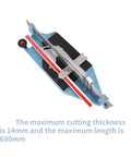 Top view of a Heavy Duty Manual Tile Cutter 630mm 25 Inch For Wall And Floor Ceramic Porcelain Tiles Cutting Tool With Parallel And Angled Guide