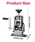 Heavy Duty Wire Stripping Machine For Copper Wire 0.04 To 1 Inch, drill powered cable stripper with dimensions labeled.