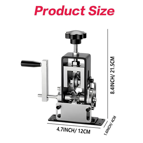 Heavy Duty Wire Stripping Machine For Copper Wire 0.04 To 1 Inch, drill powered cable stripper with dimensions labeled.