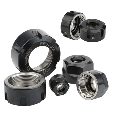 High Precision ER Collet Nut Set for Electric Spindle Chuck Fits ER11 ER16 ER20 ER25 ER32 Pro Grade Machining Nut for CNC Milling