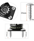 Close-up of Built Tough 2 Inch Caster Wheels Set Of 4 Locking Swivel Casters With Brake Double Ball Bearing hardware.