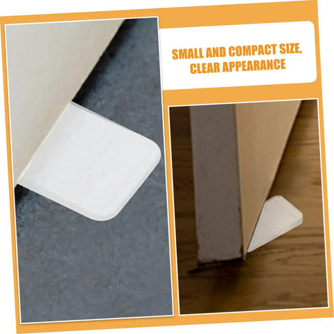 Clear Plastic Leveling Shims For Furniture Wobble Fix 32 Piece Wedge Set under a door, compact design for leveling furniture.