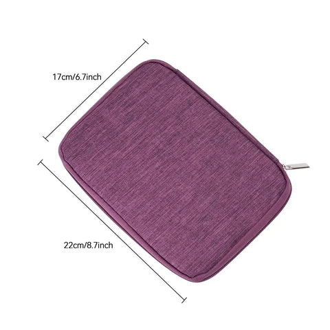 Travel Ready Watch Band Organizer Case With Waterproof Nylon Zipper Closure 22 cm by 17 cm Purple