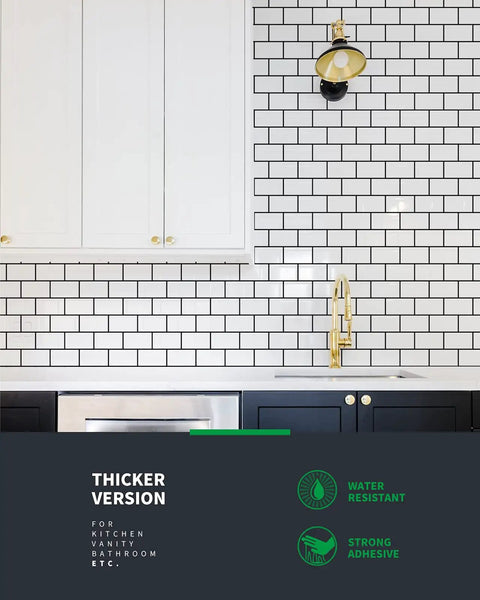 Premium Thicker Design Peel And Stick Tile For Kitchen Backsplash With 2mm To 2.5mm Thickness, 3X Stronger Adhesive in kitchen