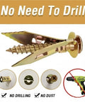 Heavy Duty Wood Screw And Drywall Anchor Kit With Self Drilling Expansion Screws For Gypsum Board Yellow Zinc Plated Rust Resistant And Easy No Prep Install For Strong Wall Mounts, no-drill drywall anchor