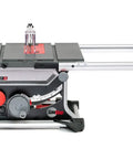 Heavy Duty Compact Table Saw With Patented Skin Contact Safety System And Precision Rack Pinion Fence For Rock Solid Job Site Performance 15 Amp Motor 120 Volt Setup That Handles Tough Cuts Without Breaking A Sweat, showing the rugged design and features.