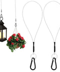 2 Pack Hanging Straps With Carabiner Hook 8 Inch Hanging Chain Cable Rope For Bird Feeders Trees Plant Extenders Lanterns