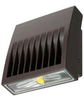 Cross Tour 26W Outdoor LED Wall Pack Light Carbon Bronze Built Tough Die Cast Aluminum Hinged Door Back Box Locking Hinge