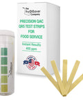 Quat Sanitizer Test Strips 100 Pack for Quaternary Sanitizing Solutions 0 to 500 Ppm Fast Dip and Read Test Kit with color chart