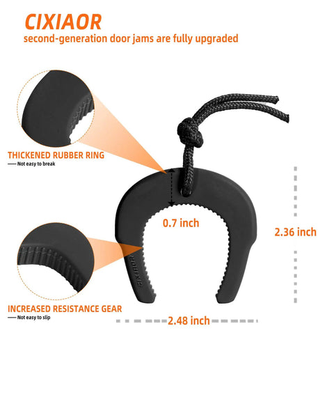 Heavy Duty Door Jam Blocker For First Responders And Police Tactical Crews Nylon Paracord Grips designed with a thickened rubber ring.