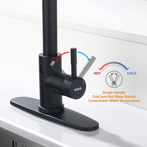 Touchless Kitchen Faucet With Pull Down Sprayer And Soap Dispenser, Motion Sensor Hands Free Faucet For Modern Kitchen