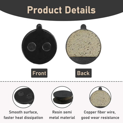 8 Pcs Brake Pads Compatible With GXL V2 Apex Apex XL XR Ultra Electric Scooter Semi Metallic And Resin Disc Pads