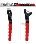 Two Pack Red Adjustable Pin Spanner Wrench For Angle Grinder Lock Nut Heavy Hitter Disc Removal Spanner Featuring A Knuckle Friendly Grip And Bulletproof Fit For Flawless Pro Shop Runs dimensions shown with sizes labeled.