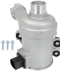 Factory Grade Electric Water Pump For Bmw 328i 2012 To 2016 Straight Dropin Swap view with mounting bolts, silver finish, compact design.