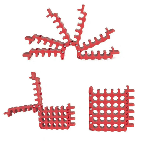 Cat5 And Cat6 Wire Management Comb For Taming That Ethernet Mess In Server Racks While Keeping Your Tech Rig Clean And Totally Pro During Heavy Cable Bundling, red plastic comb showing flexible design.