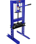Badass 6 Ton Hydraulic Shop Press With Integrated Bottle Jack adjustable design, heavy steel construction for garage use.