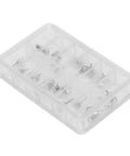 12 Size Push Press Button Tool Set for Watchmakers Alloy Construction Includes Storage Box in transparent container